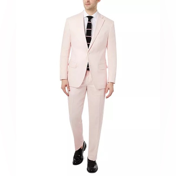 NWT Ralph Lauren Pink All Linen Suit Jacket Mens 38R Lassiter - Picture 2 of 16